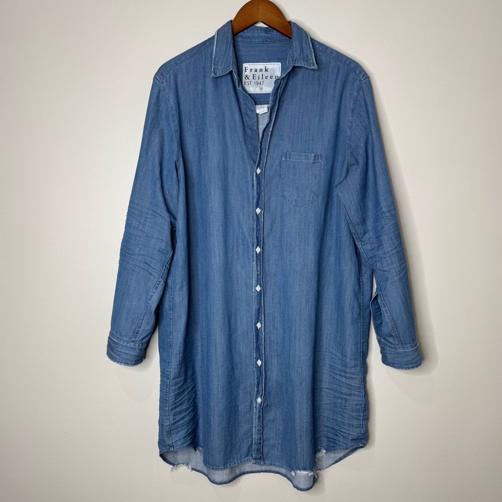 Frank & Eileen Blue Long Sleeve Dress